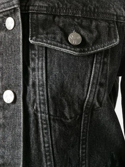 Shop Misbhv Paint Detail Denim Jacket In Black