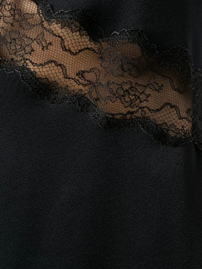 Shop Michael Kors Lace Trimmed Slip Top In Black