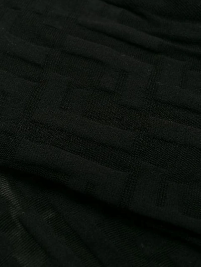 Shop Fendi Ff Pattern Tights In Black