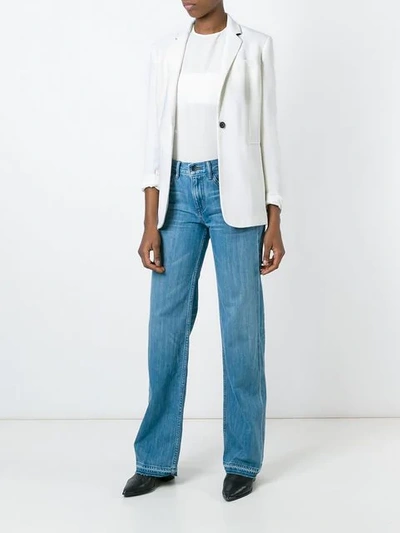 Shop Helmut Lang Bootcut Jeans In Blue