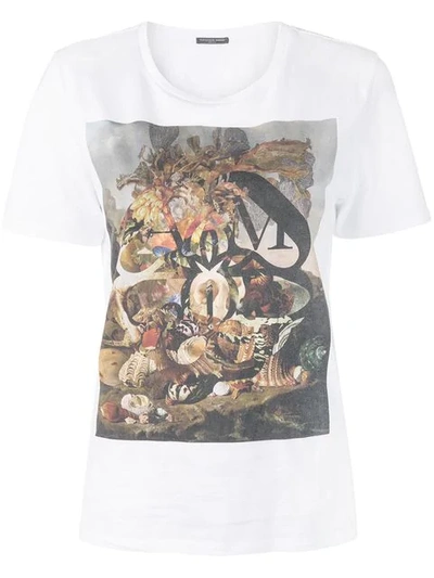 Shop Alexander Mcqueen Printed T-shirt In 0900 White