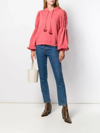 Shop Ulla Johnson Tassel Hoodie In Pink