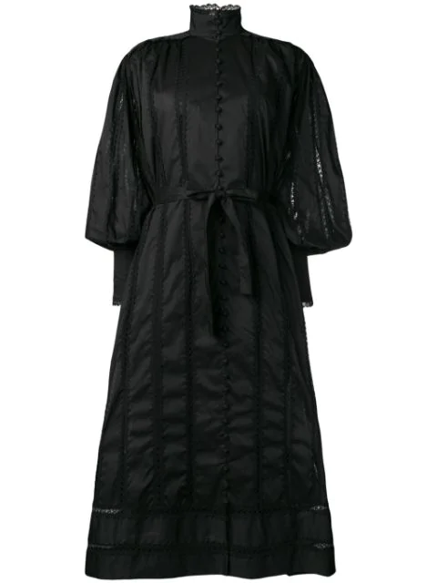 black lace smock dress