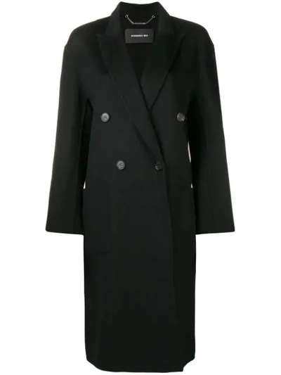 Shop Barbara Bui Double Breasted Coat In Black