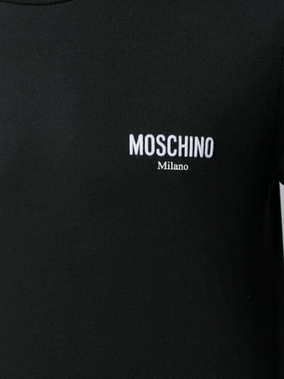 Shop Moschino Logo T-shirt In 1555 Black