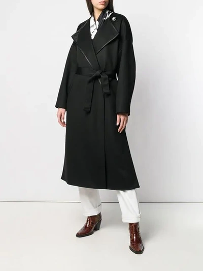 Shop Isabel Marant Double Breasted Coat In 01bk Black