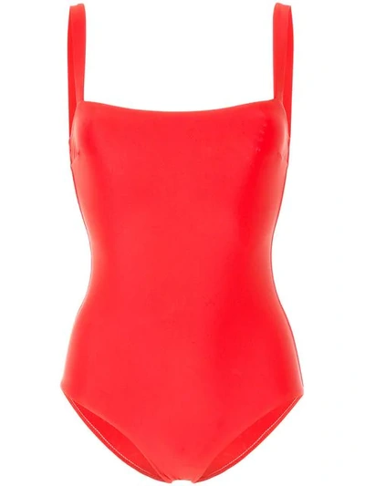 Shop Matteau The Square Maillot In Red