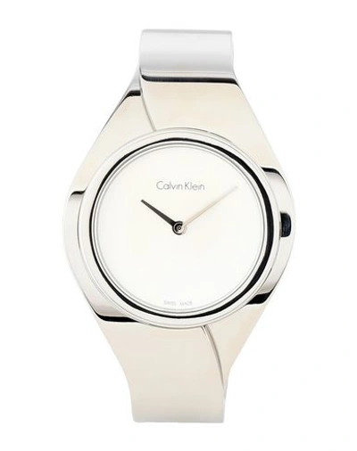 Shop Calvin Klein Wrist Watch In Silver