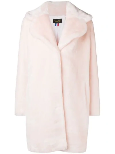 Shop La Seine & Moi Louve Faux Fur Coat In Pink