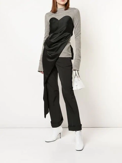 Shop Maison Margiela Twisted Tailored Trousers In Black