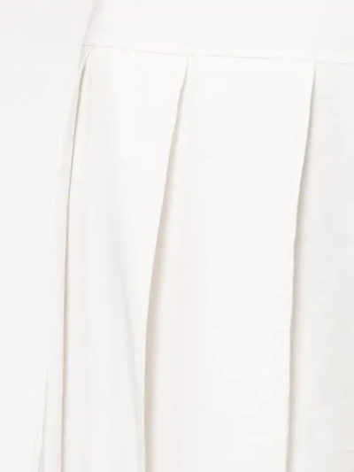 Shop Jil Sander Midi Pleated Skirt In White