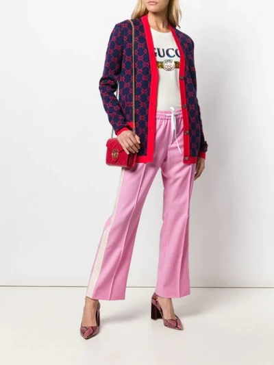 Shop Miu Miu Side Stripe Track Trousers In Pink