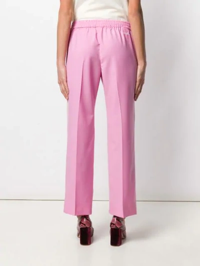 Shop Miu Miu Side Stripe Track Trousers In Pink