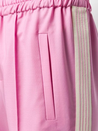 Shop Miu Miu Side Stripe Track Trousers In Pink