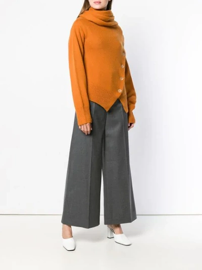 creased palazzo trousers