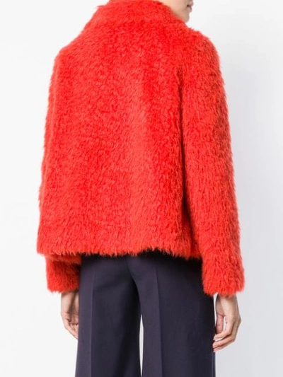 Shop Stand Studio Stand Faux Fur Jacket - Red
