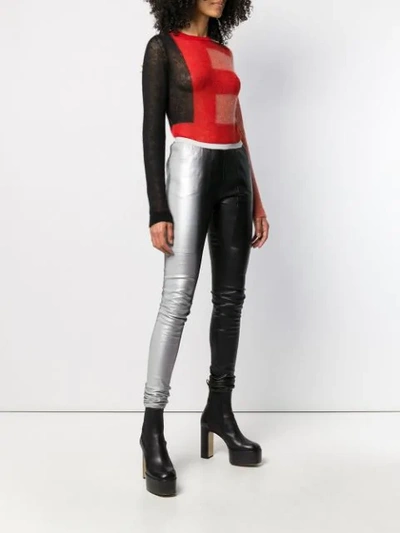 Shop Rick Owens Leather Leggings In Black