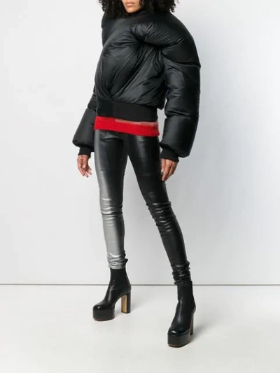 Shop Rick Owens Leather Leggings In Black