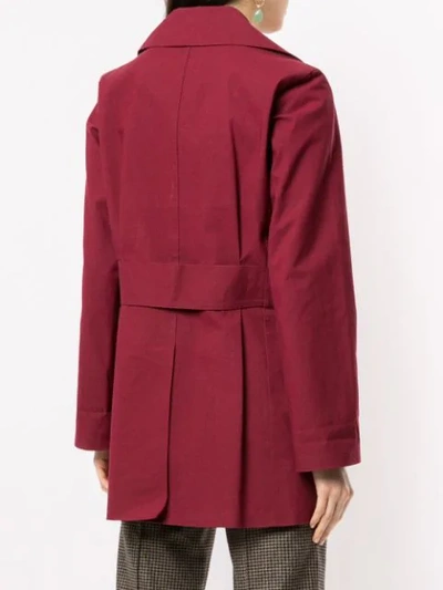Pre-owned Louis Vuitton Damier Trench Coat In Red