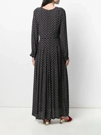 Shop Andamane Polka Dot Maxi Dress In Black