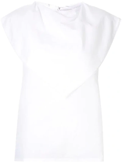 ATLANTIQUE ASCOLI 头巾细节罩衫 - 白色