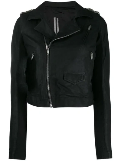 Shop Rick Owens Biker Jacket In Black