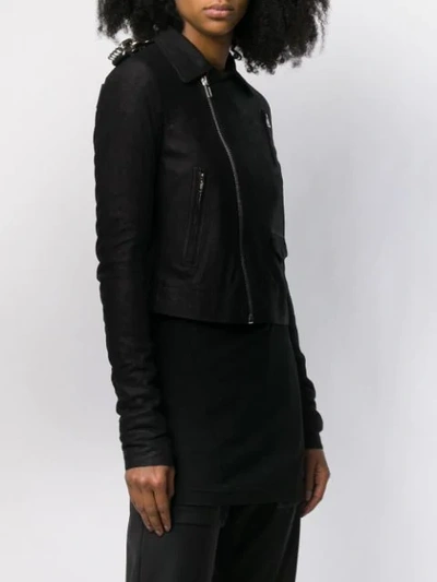 Shop Rick Owens Biker Jacket In Black