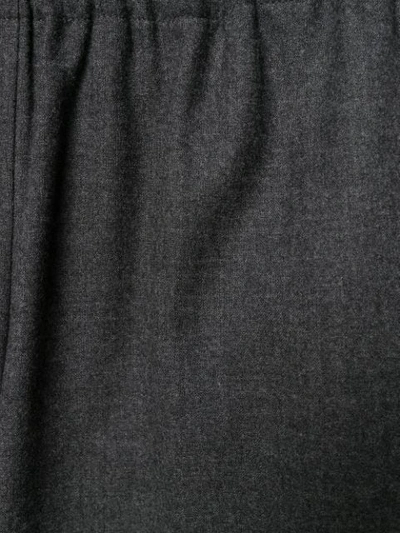 Shop Aspesi Pleated Flared Trousers In Grey