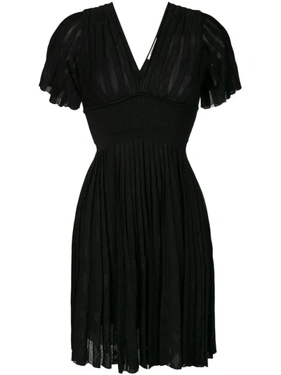Shop Roberto Cavalli Short Flared Dress In Black