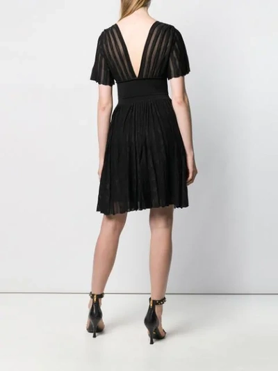 Shop Roberto Cavalli Short Flared Dress In Black
