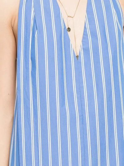 Shop Tibi Vivian Striped Top In Blue