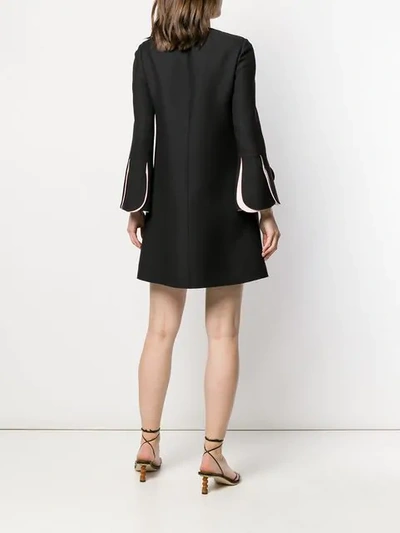 Shop Valentino Two-tone Mini Dress In Black