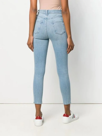 Shop J Brand Cropped Skinny Jeans In Blue