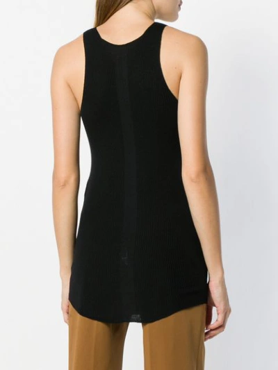 Shop Rick Owens Knitted Tank Top - Black