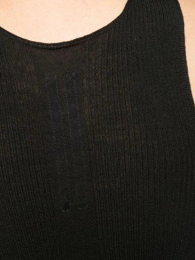 Shop Rick Owens Knitted Tank Top - Black
