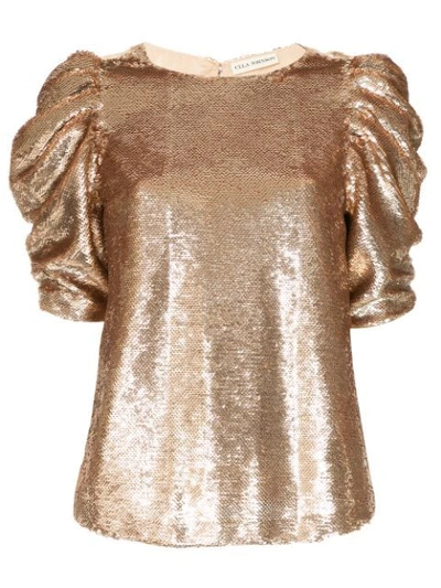 Shop Ulla Johnson Sequin Embellished Top - Metallic