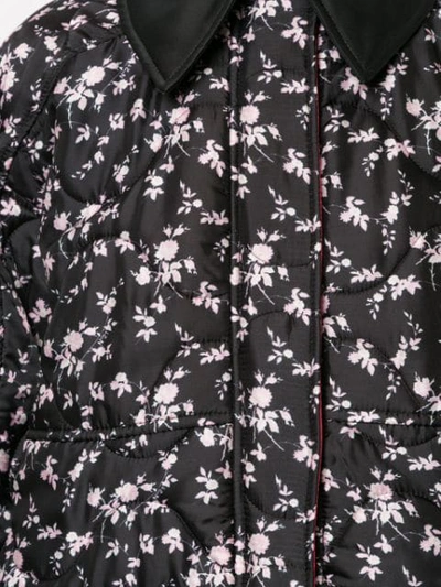 Shop N°21 Floral Fitted Coat In Black