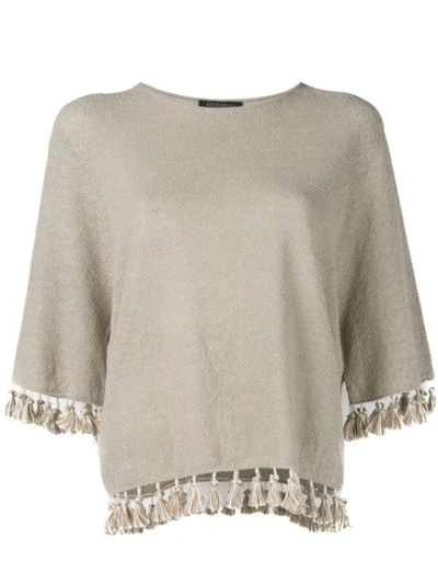 Shop Antonelli Tassel Detail Jumper In Brown