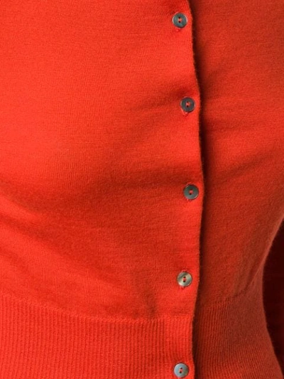 N.PEAL 短款羊绒开衫 - 橘色
