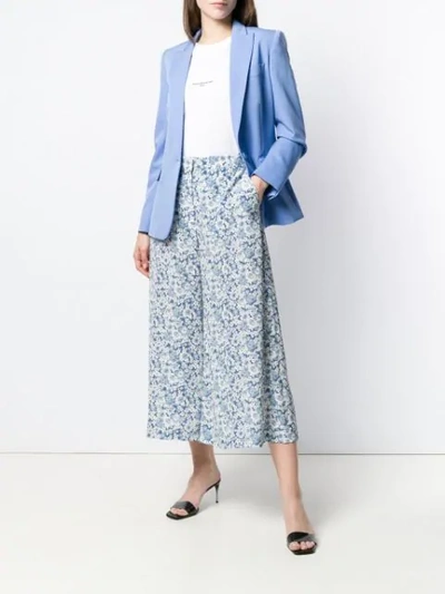 Shop Stella Mccartney Floral Print Culottes In Blue