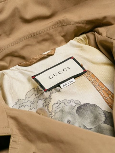 Shop Gucci Classic Trench Coat In Neutrals