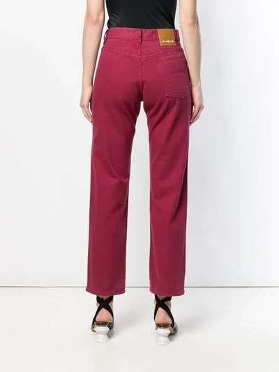 Shop Jacquemus High Waist Straight In Red