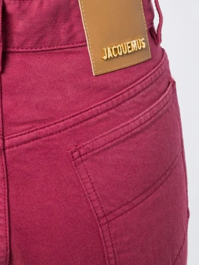 Shop Jacquemus High Waist Straight In Red