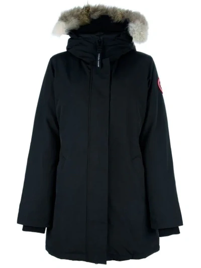 Shop Canada Goose Fur Collar Parka In Black