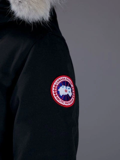 Shop Canada Goose Fur Collar Parka In Black