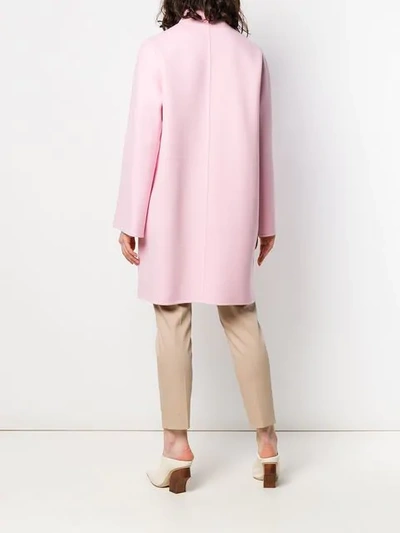 Shop Ermanno Scervino Double Breasted Midi Coat In Pink
