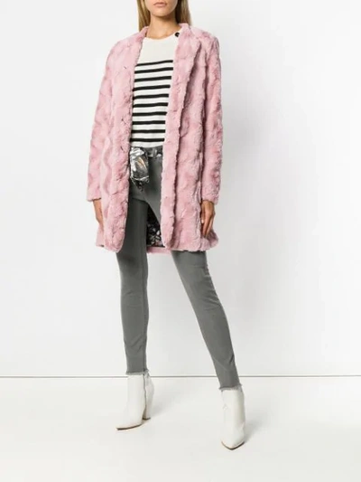 Shop Steffen Schraut Faux Fur Coat - Pink