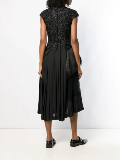 Shop Simone Rocha Glitter Ruffle Dress - Black