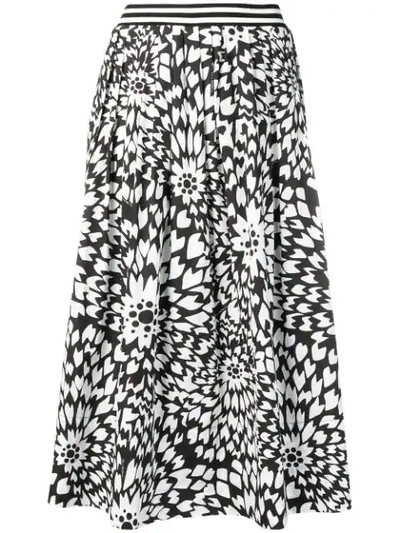 Shop Missoni Floral Print Full Skirt In Black