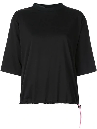 Ben Taverniti Unravel Project Drawstring T-shirt In Black